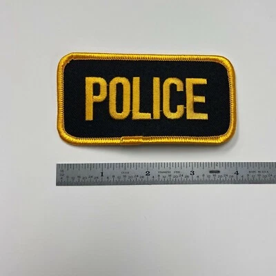 Parche bordado POLICÍA 4x2 - Negro con Amarillo - Pack de 50 - $1 por pieza Foto 1 de 3