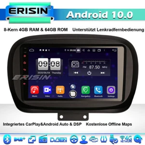 9" 8-Kern Android 10 CarPlay Autoradio GPS Navi Fiat 500X WiFi Canbus BT DSP RDS - Bild 1 von 12