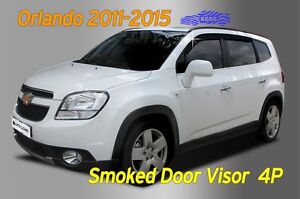 Smoked Door Visor Rain Vent Guard Window Black A134 for Chevy Orlando 2011~2016