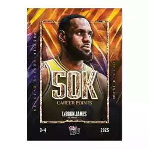 LeBron James 2025 Topps NOW Basketball 50k Career Points Lakers #12 NBA - Bild 1 von 2