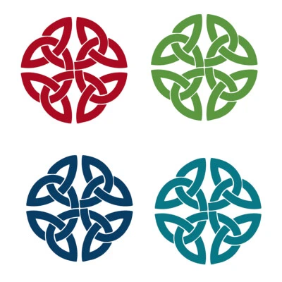 EASY * 2 DMC Colors* Celtic Endless Trinity Knot Counted Cross Stitch Pattern - Image 1 of 4