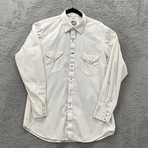 Miller Western Wear Pearl Snap Shirt 16.5 34 Stripe and Pattern Double Yoke - Picture 1 of 13