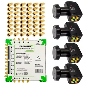 PremiumX Multiswitch 17-8 ECO Multischalter Standby SAT Switch 4x Quattro LNB 4K - Bild 1 von 7