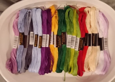 20 Skeins Of Embroidery Thread in 20 Colors - Image 1 of 4