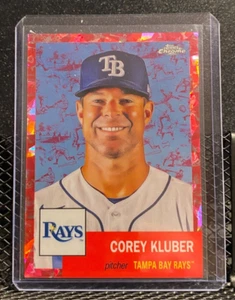 Corey Kluber 2022 Topps Chrome Platinum - Toile Cream Fuschia Atomic #87/100 - Bild 1 von 2
