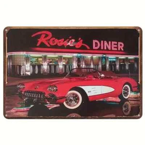 Rosie's Diner Muscle Car  12 x 8 inch Metal Sign - Picture 1 of 3