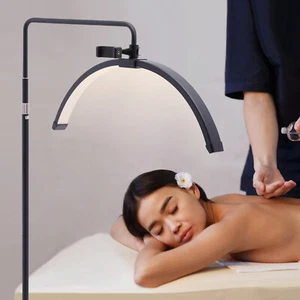 LED Half Moon Light Stand Phone Holder With Remote Set For Eyelash Tattoo Salon - Picture 1 of 21