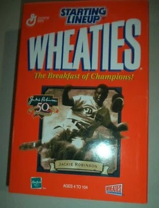 Figura, tarjeta y medallón Wheaties de 4" de los Dodgers Jackie Robinson caja alineación inicial - Imagen 1 de 3