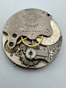 Vintage Waltham 1s 11J Model 1882 Royal Pocket Watch Movement Parts Or Repair - Picture 1 of 6