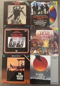 Vietnam War LD Lot - 6 Laserdiscs - Deer Hunter Killing Fields Empire OT Sun +++ - Picture 1 of 2