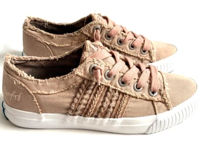 Blowfish Canvas Sneakers Women's Size 8.5 Braided Boho Distressed Slip-on Shoes - Picture 1 of 8