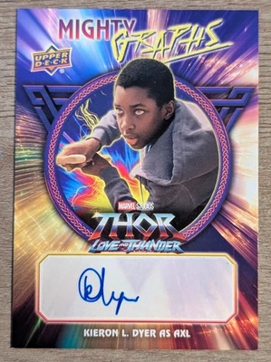 2023 Upper Deck Thor Love and Thunder Mighty Graphs Auto Kieron L. Dyer as Axl - Image 1 of 2