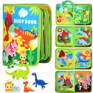 Busy Book for Toddlers 1-3, Montessori Dinosaur Busy Book with Various Activi... - Bild 1 von 7