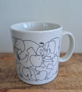 Vintage Taylor & NG Naughty Sexy Elephants 12 oz Mug Made in Japan - Picture 1 of 6