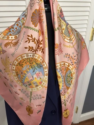 Hermès Carre 90 Escales Mediterraneenes Silk Scarf-RARE COLORWAY! - Image 1 of 4
