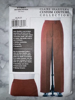 Vogue pattern 7881 Claire Schaeffer Custom Couture pants *cut*, size 18-22 - Image 1 of 2