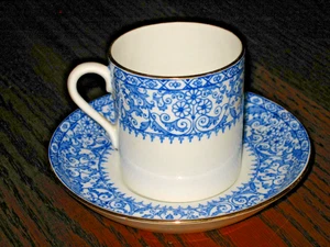 Vtg. Tuscan China Blue Cup & Saucer Teacup 2.25 H Demitasse Mug - Picture 1 of 5