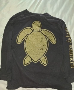 Simply Souther Shirt With A Gold Turtle On The Bacj Size Youth L - Picture 1 of 1