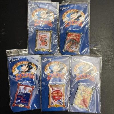 5 prendedores de dibujos animados Disney de 1940 tienda Disney 12 meses mágicos sellados NUEVO Foto 1 de 4