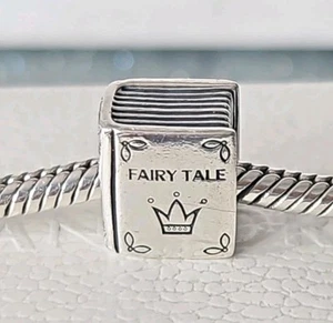 Genuine Stamped Pandora Charm - Silver Fairy Tale Story Book Charm S925 ALE - Picture 1 of 8