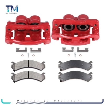 Front Brake Calipers Ceramic Pads For 2003 2004 2005 GMC Savana 2500 - Image 1 of 2