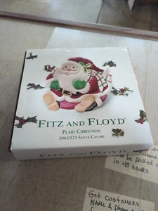 Fitz and Floyd Karo Weihnachten Servierplatte 2063/125 Santa Canape Neu im Karton - Bild 1 von 2