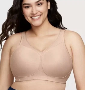 Glamorise Sport Versatile Medium Support Wire Free Sports Bra 1006 50H NWOT A8 - Picture 1 of 5
