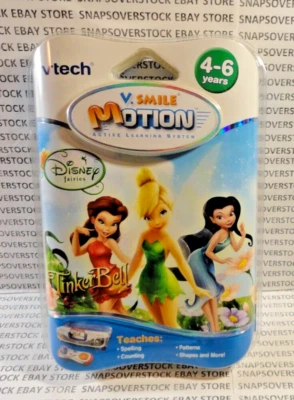 VTECH V.SMILE V-MOTION / CYBER POCKET ~ DISNEY FAIRIES TINKERBELL GAME CARTRIDGE - Image 1 of 4