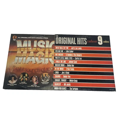 Vintage Rock Records x2 LP 1960s 1970s Original Hits Vol 9 Music Magic Classics - Image 1 of 4