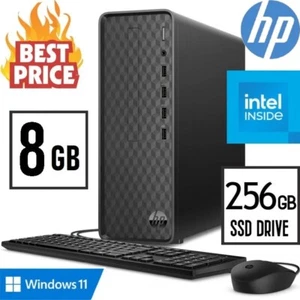 HP Slim Desktop PC Intel Pentium QuadCore 3.20GHz 256GB SSD 8GB Ram Drive WiFi - Picture 1 of 13