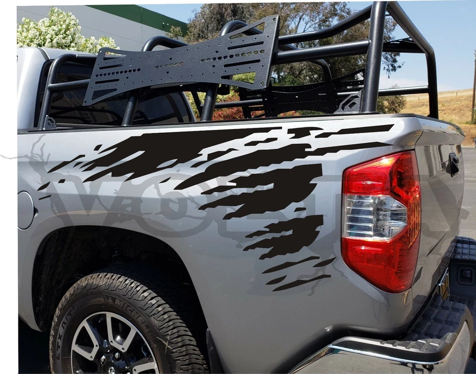 2X Rear Bedside Vinyl Decals for Toyota Tundra 2015-2024 Splash Graphics Pair - Image 1 of 1