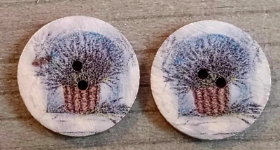 2 botones de costura para maceta de lavanda artesanía 2 agujeros madera .75"  Foto 1 de 2