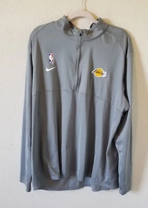 Nike Dri Fit NBA Los Angeles Lakers Mens XXL Jacket Gray Logo Sports - Picture 1 of 9