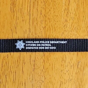 Highland Police Dept. Citizen Patrol Lanyard id Card Key Holder - Picture 1 of 17