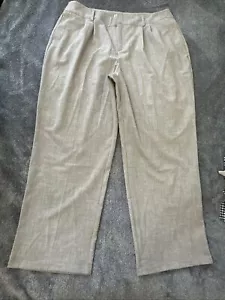 NWT Cato Woman’s Sportswear Pants Sz 18W High Rise Wide Leg Stretch Gray/Brown - Picture 1 of 21