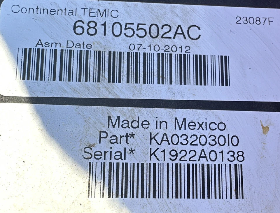 68105502AC 12 2012 Jeep Liberty TIPM полностью интегрированный модуль питания предохранитель OEM AT - Изображение 1 из 1