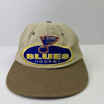 St. Louis Blues Starter Vintage Strapback Hockey Hat Khaki Brown - Image 1 of 4