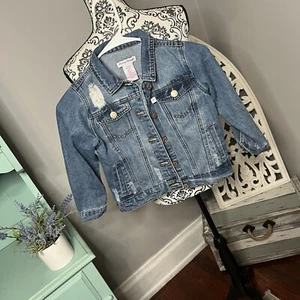 Tommy Bahama Kids Distressed Denim Jean Jacket Size 6x - Picture 1 of 8