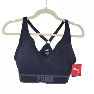 PUMA DryCell Seamless Sports Bra Black Size X-Large Low Support Padded NWT - Picture 1 of 7