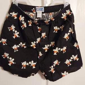 BOXERS By Varsity Nero Con Fantasmi Boxe - Uomo Medium 32/34 - Nuovo - Foto 1 di 9