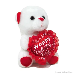 Bear Happy Valentine's Day Heart - 7" Stuffed Animal Toy, Cute Plush Gift - Picture 1 of 3