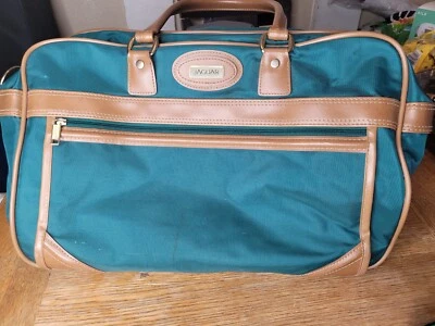 Avión de viaje de nailon verde equipaje de mano Jaguar vintage  Foto 1 de 4