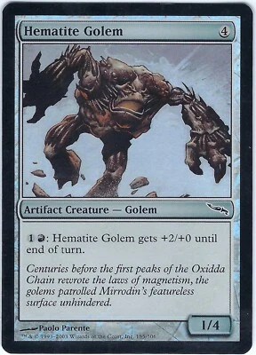 FOIL Hematite Golem Mirrodin Common – MTG Magic the Gathering Card - Image 1 of 2