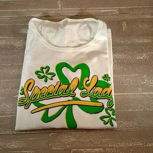 Kleeblatt mit besonderem Lady Logo T-Shirt 100 % Baumwolle weiß Damen Medium brandneu - Bild 1 von 4
