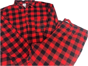 Victoria Secret Women’s Pink Red Black Checkered Pajamas Set Soft Size XL 2 Pc - Picture 1 of 12