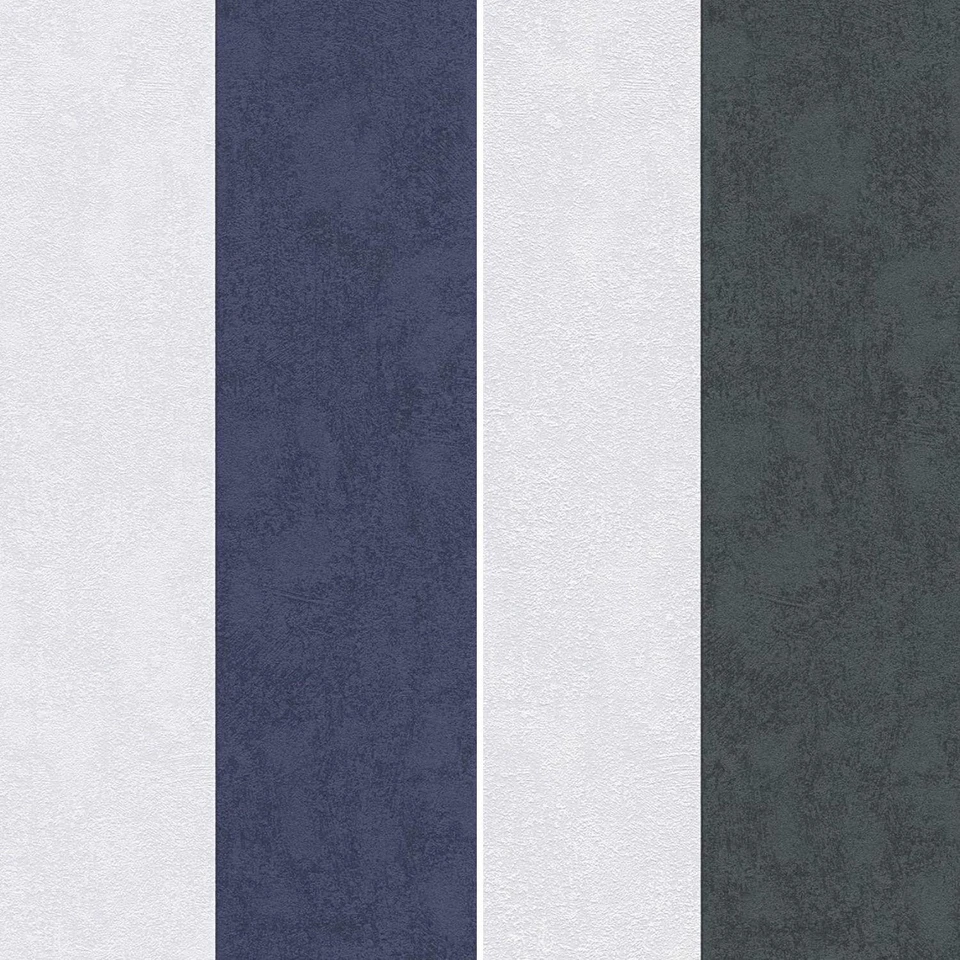 Papel pintado AS Creation rayas verticales azul marino/negro gris pegar la pared vinilo Foto 1 de 1