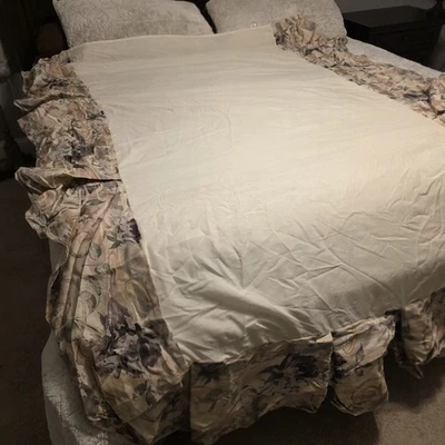 Falda de cama Croscill Chambord Cassis Queen rosa amatista floral caída de 13 pulgadas Foto 1 de 4