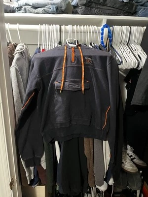 Sudadera con Capucha O’Neill Vintage Talla M Para Mujer Hecha en China Bordada Azul y Naranja Foto 1 de 4