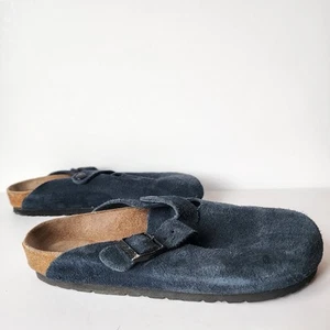 Birkenstock Boston Classic Suede Soft Navy Blue Sandalen Closed Toe Schuhe Gr. 38 - Bild 1 von 10