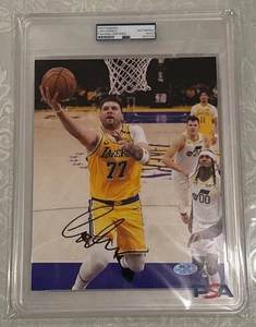 LUKA DONCIC LAKERS SIGNED PHOTO 8x10 INCASED SLAB PSA/DNA - Picture 1 of 7